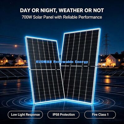 Anti-PID 700W Panel Surya Monokristalin, 25% Ekstra Generasi Daya Belakang
