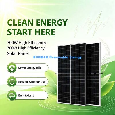 Panel Surya Monokristalin 700W Peralatan PV Luar Ruang