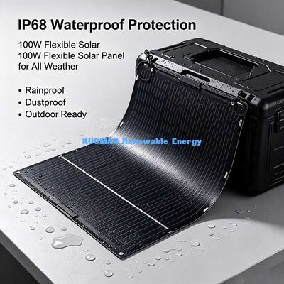 Panel Surya Fleksibel PET Hitam 105W, Modul Surya Efisiensi Tinggi untuk Balkon, Camper & Overlanding