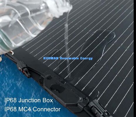 105W Panel Surya Monocrystalline Fleksibel, Panel Surya Kelautan Tahan Korosi untuk RV Kapal Yacht