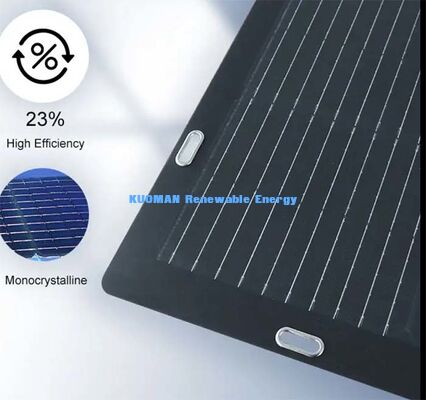 105W Panel Surya Monocrystalline Fleksibel, Panel Surya Kelautan Tahan Korosi untuk RV Kapal Yacht