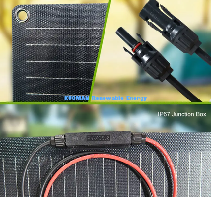 Panel Surya Fleksibel melengkung 200W. Tenaga Off-Grid Efisiensi Tinggi untuk RV, Yacht, Balkon & Backup Darurat