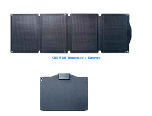 50 W Panel Surya Lipat Ringan, Pengisi Daya Surya Off-Grid untuk Camping Luar Ruang & RV
