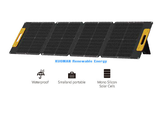 Panel Surya Lipat Off-Grid 105W, Pengisi Daya Surya Portabel Tahan Air Ringan untuk Berkemah di Pantai