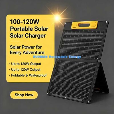 20W Portable Foldable Solar Charger Panel, Tenaga Surya Monokristalin Efisiensi Tinggi untuk Van-Life Camping