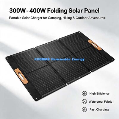 Panel Surya Lipat 300W-400W Pengisi Daya Surya Portabel untuk Stasiun Daya Perkemahan RV Off-Grid