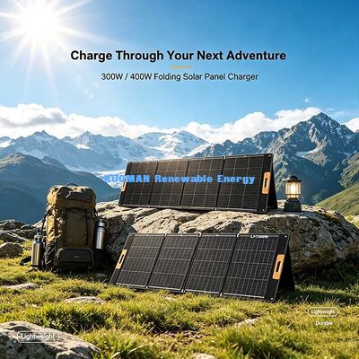 Berat Ringan 300W Fold-and-Go Solar Panel, Outdoor Portable Solar Charger untuk Hiking & Camping