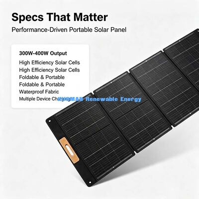 400W lipat Waterproof Solar Charger, Portable Off-Grid Solar Panel untuk Motorhome & Overlanding