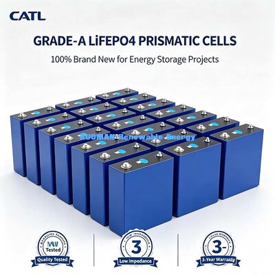 3.2V 100Ah Lifepo4 Prismatic Lithium-Ion Cell, Complete Positive-Negative Terminals, Solar Energy Storage Battery Cell