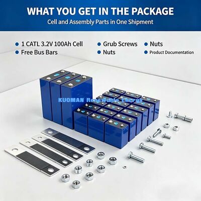 3.2V 280Ah LiFePO4 Battery Prismatic Cell, Long-Life Lithium Ion Cell untuk Off-Grid Solar Storage & Backup Power Supply