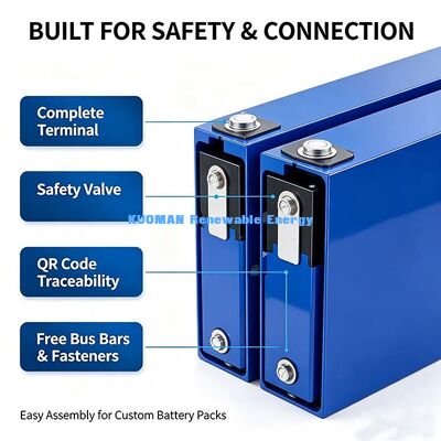 3.2V 280Ah LiFePO4 Battery Prismatic Cell, Long-Life Lithium Ion Cell untuk Off-Grid Solar Storage & Backup Power Supply