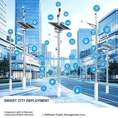 Smart Solar Pole 02 ∙ Solar Powered Integrated IoT Pole for Parks, Villages & Public Areas